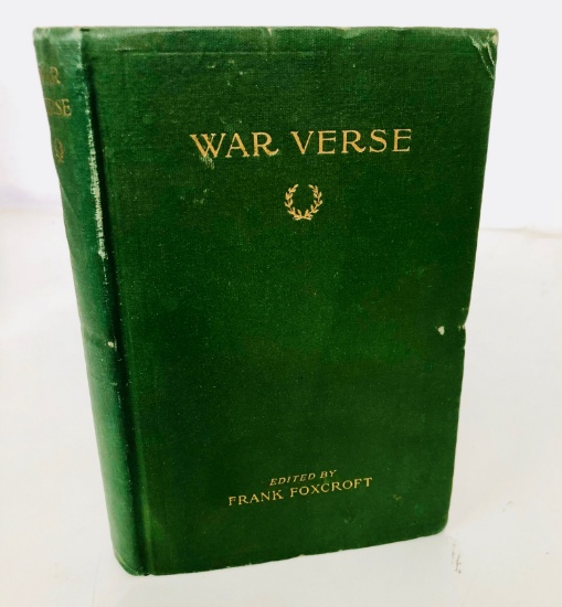 WAR VERSE (1918) Edited by Frank Foxcroft WW1