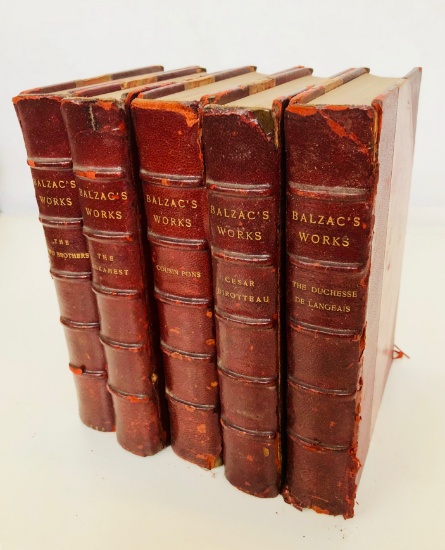 Collection of Honore De Balzac Volumes (1889)