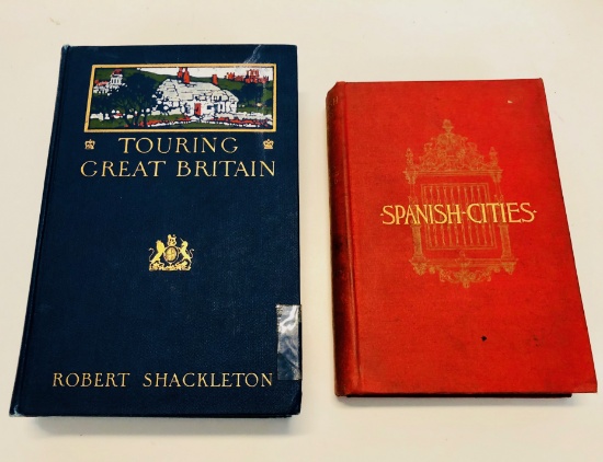 COLLECTION of Antiquarian TRAVEL BOOKS - India - Spain - France - UK