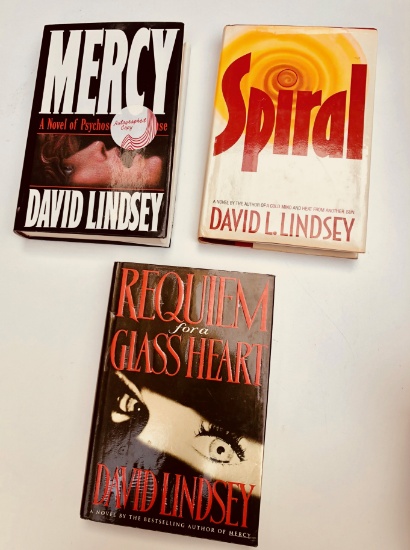 Three SIGNED First Editions by DAVID LINDSEY