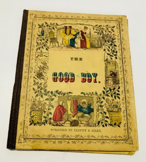 EARLY The GOOD BOY Children's Book (c.1860) with Hand Colored Illustrations