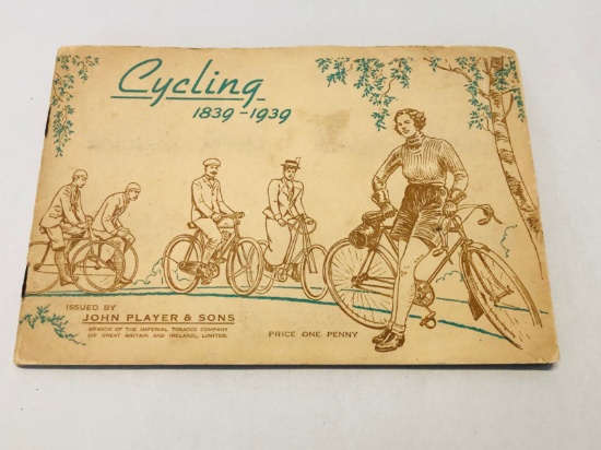 CYCLING: 1839-1939: History of Bicycles in CIGARETTE CARD FORMAT