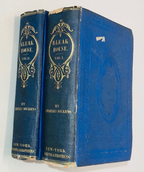 RARE Bleak House by Charles Dickens (1853) Two Volume American First Edition