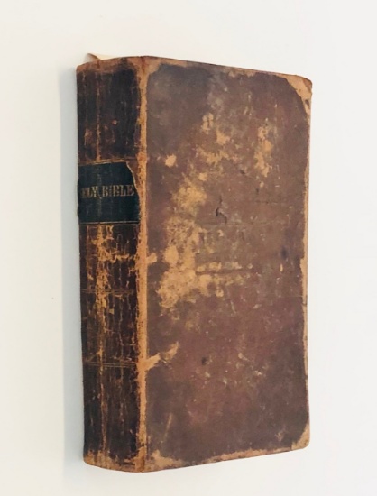 HOLY BIBLE (1845) with Old and New Testament - HAND WRITTEN GENEALOGY