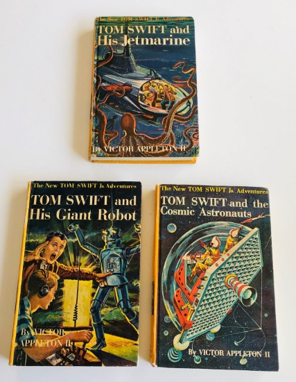 THREE Tom Swift Adventures (c.1950) with SCIENCE FICTION covers.