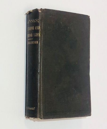 RAREST KANSAS: Interior and Exterior Life (1856) "BLEEDING KANSAS" Pre-CIVIL WAR