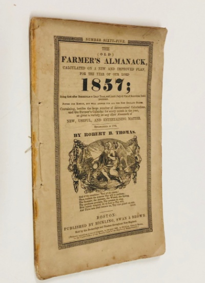 The Old FARMER'S ALMANACK (1857) by Robert B. Thomas