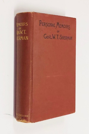 RARE Memoirs of Gen. W. T. Sherman - Two Volumes in One (1891) CIVIL WAR