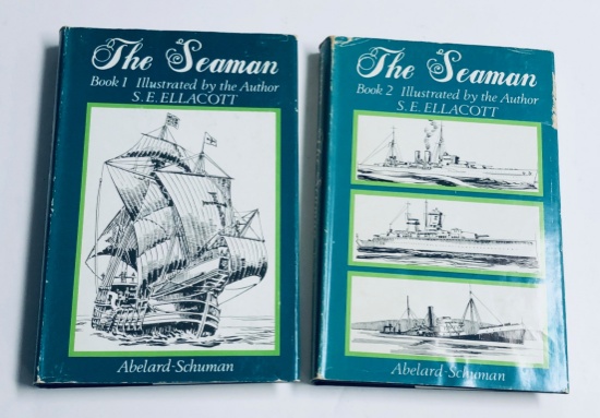THE SEAMAN by S.E. Ellacott (1970) 2 VOLUME SET - Naval History through American Revolution