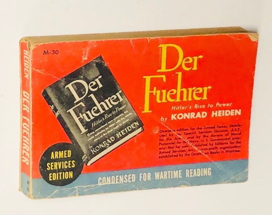 DER FUEHRER Hitler's Rise to Power (1944) ARMED SERVICE EDITION - WARTIME READING