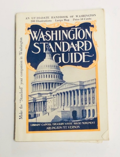 WASHINGTON Standard Guide (1924) Handbook and Travel Guide