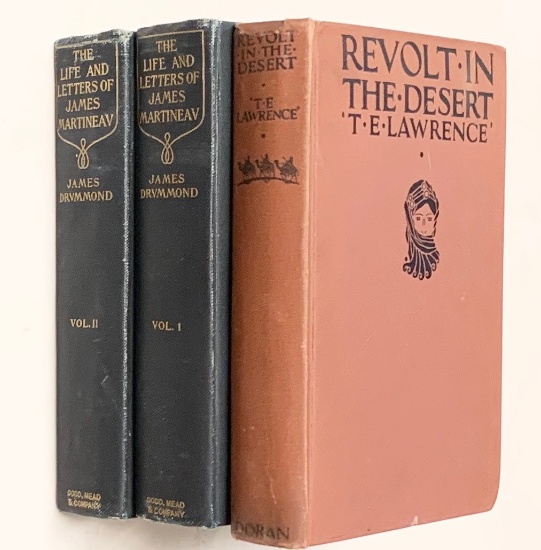 The Life and Letters of James Martineau (1902) & The Desert by T.E. Lawrence (1927)