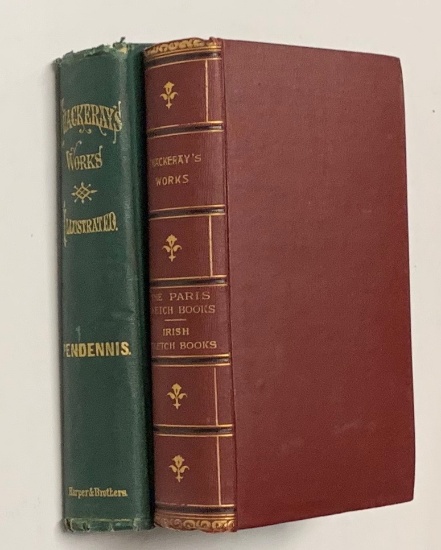 Two THACKERAY BOOKS The History of Pendennis (1867) The Paris Sketchbook (c.1900)