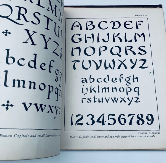 LETTERING by Thomas Stevens (1916) with 108 Lettered Illustrations