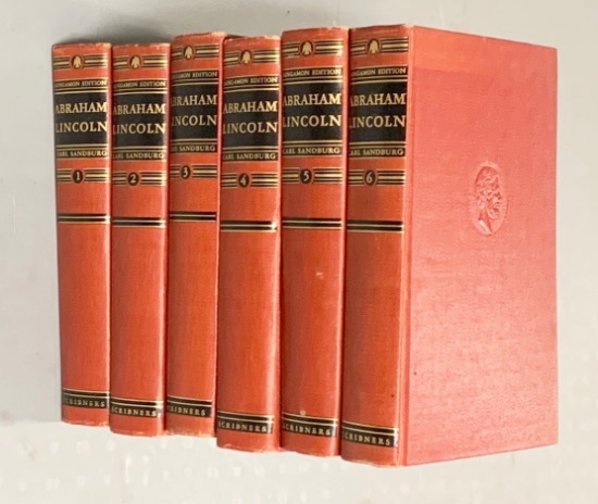 ABRAHAM LINCOLN by Carl Sandburg SIX VOLUME SET (1941)