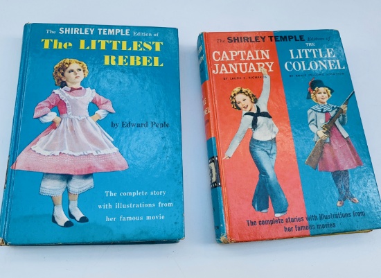 Pair of SHIRLEY TEMPLE Books - Littlest Rebel - Captain January