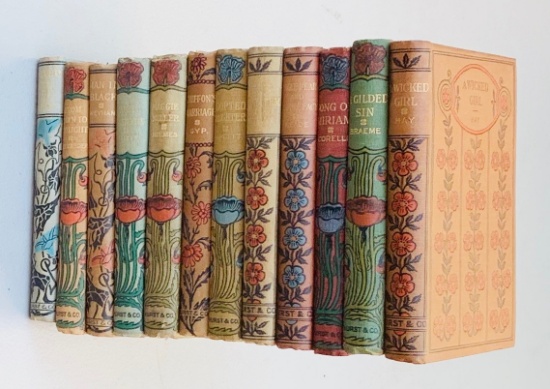 BEAUTIFUL Twelve Decorative Volumes (c.1900) COLORFUL