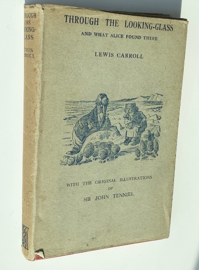 RARE Through the Looking-Glass what Alice Found There by Lewis Carroll (1932) with RARE DUST JACKET