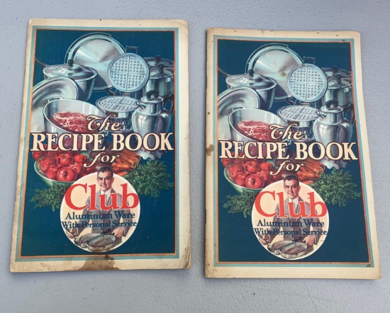 Two CLUB Recipe Books from the 1920's