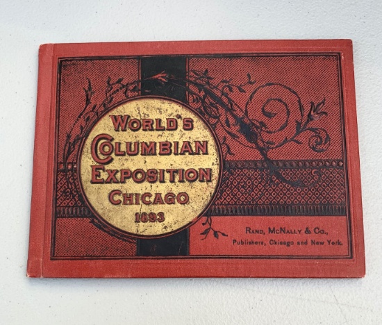 RARE World's Columbian Exposition Chicago 1893 Picturebook WITH ACTUAL TICKET FROM FAIR