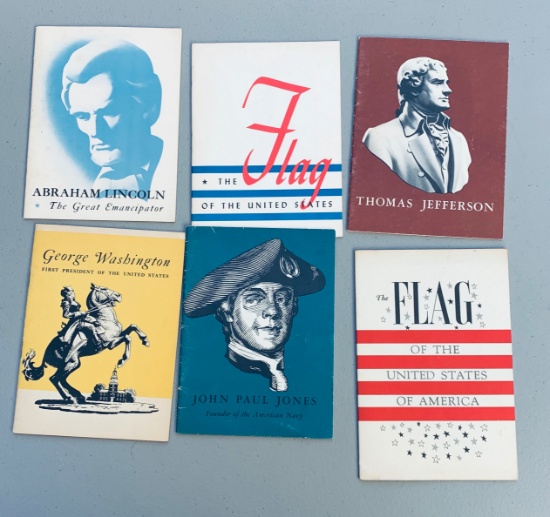 COLLECTION of Historical Pamphlets (c.1930's) - Jefferson - Lincoln - Washington