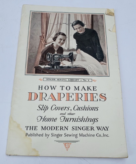 How to Make DRAPERIES - Slip, Covers, Cushions, and other HOME FURNISHINGS (c.1920)