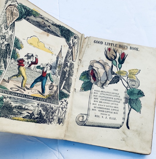 Good Little Boys' Book (1854) with hand colored illustrations