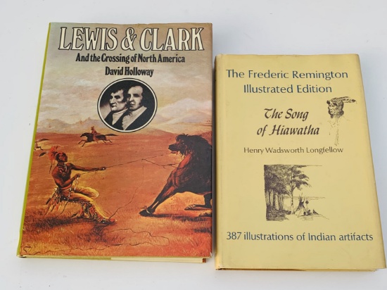 LEWIS & CLARK Crossing of North America AND Song of Hiawatha (Frederic Remington Edition)