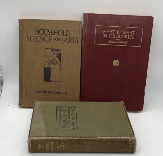 COLLECTION of Antique COOKBOOKS - Household ARTS & SCIENCES