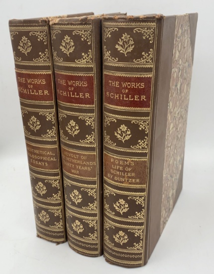 The WORKS of SCHILLER (c.1890) Three Volumes