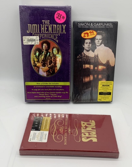 THREE BRAND NEW CD-SETS including JIMI HENDRIX, SIMON & GARFUNKEL, the BYRDS