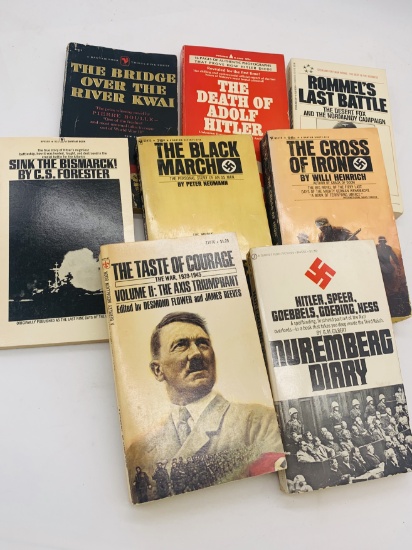 COLLECTION of WW2 Paperbacks - GERMANY - RIVER KWAI - ROMMEL - HITLER