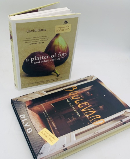 TWO SIGNED COOKBOOKS: A Platter of Figs & BOULEVARD the Cookbook