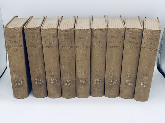 RARE The Writings Of THOMAS JEFFERSON (1861) NINE VOLUMES