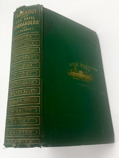 FARRAGUT and our Naval Commanders by J.T. Headley (1867) CIVIL WAR - Steel Engravings