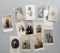 LARGE COLLECTION of c.1865 CDV carte de visite Photo Cards Including TWO CIVIL WAR SOLDIERS