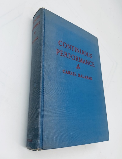 SIGNED Continuous Performance: The Story Of A. J. Balaban (1942)