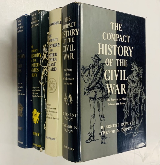 The Compact History of the United States NAVY - ARMY - COAST GUARD - CIVIL WAR - FOUR BOOKS