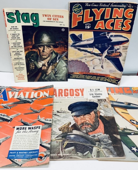 Collection of MAGAZINES - FLYING ACES - AVIATION - STAG - SAGA
