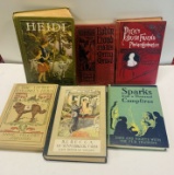 COLLECTION of Vintage & Antique CHILDREN'S BOOKS - Heidi - Robin Hood - Campfires