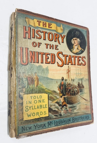 History of the UNITED STATES (c.1890) with George Washington Cover