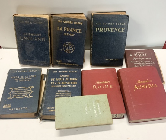 COLLECTION of Antique and Vintage TRAVEL GUIDES
