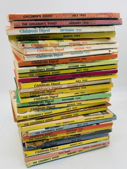 25 ISSUES of the CHILDREN'S DIGEST (1952-1955) Great Covers