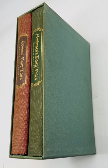 Andersen's Fairy Tales and Grimms' Fairy Tales (1945) Two Volumes in Slipcase