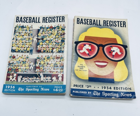 TWO BASEBALL DIGEST Registers 1954 and 1956