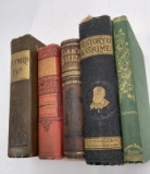 ANTIQUARIAN Decorative Book Lot - Westward Ho! - History of Crime -