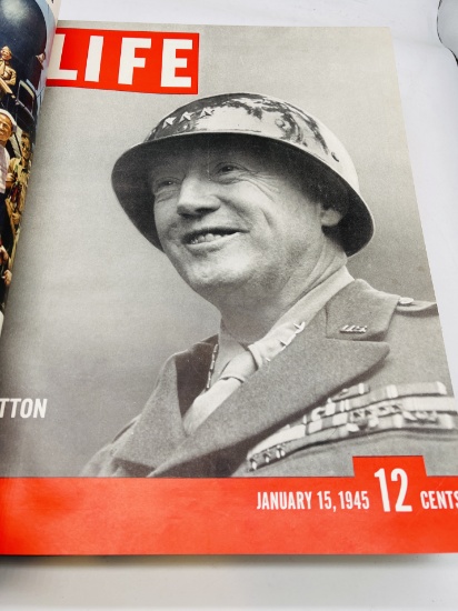 LIFE Magazine Bound with GENERAL GEORGE PATTON - WW2
