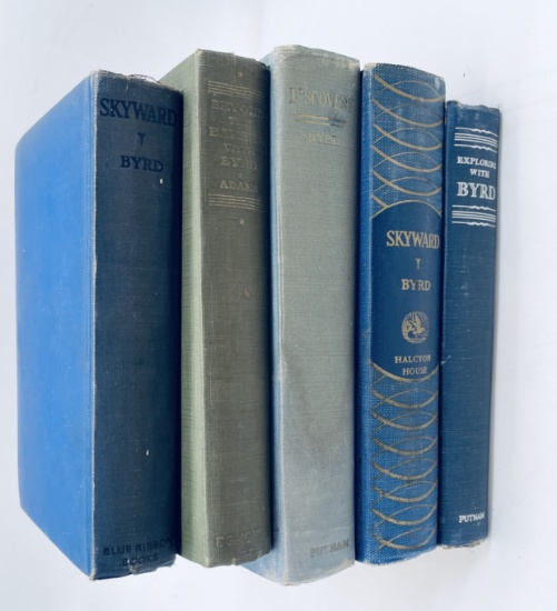 COLLECTION of Antique Books on RICHARD E. BYRD - South Pole - SKYWARD