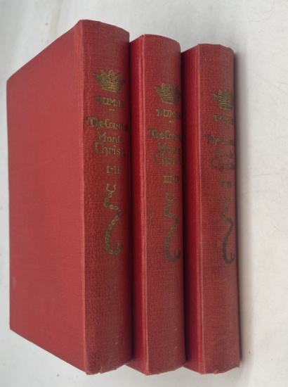 Count of Monte-Christo (1914) by Alexander Dumas - Three Volume Set