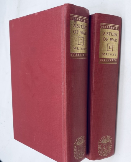 A STUDY OF WAR by Quincy Wright (1942) Two Volume Set